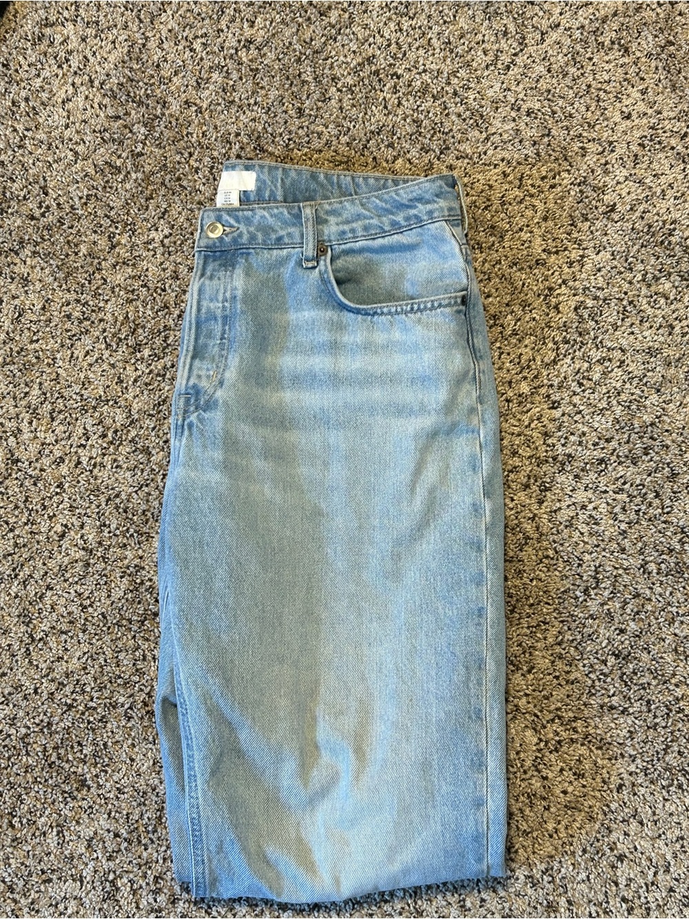 Light Wash Denim Straight Leg Jeans